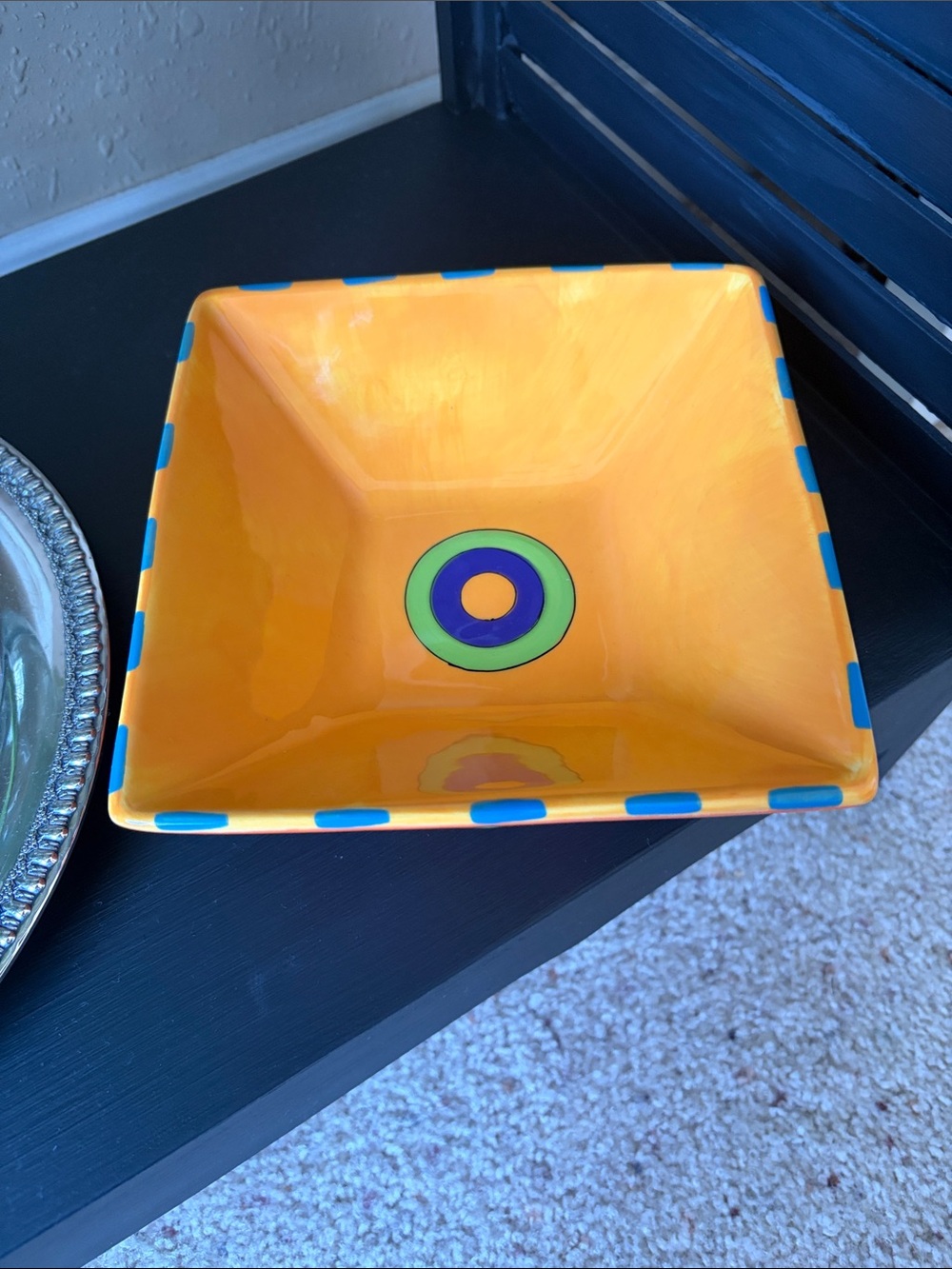 Square colorful bowl
